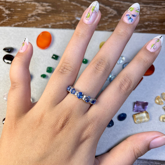 Ceylon Blue Sapphire - 925 Sterling Silver - Stone Ring