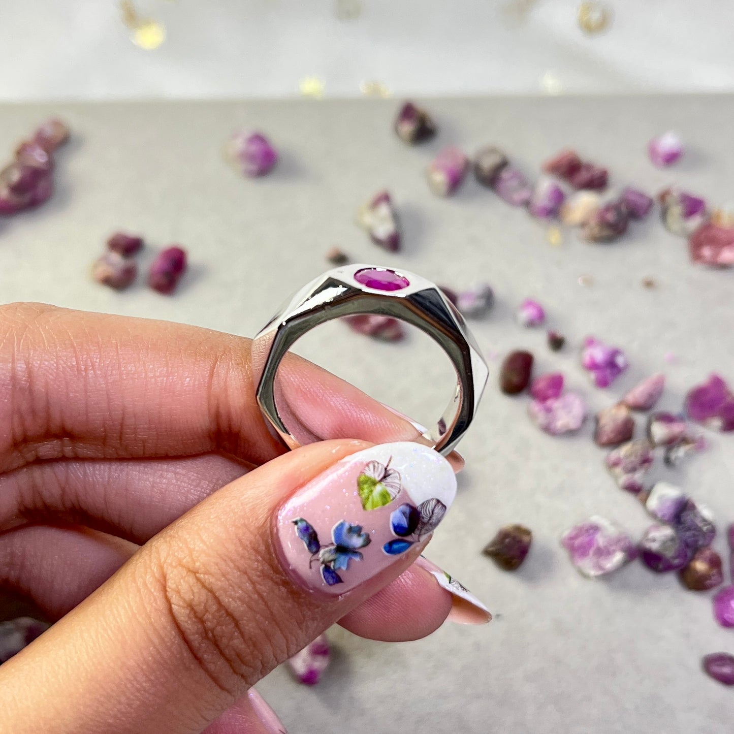 Afghanistani Ruby - 925 Sterling Silver- Stone Ring