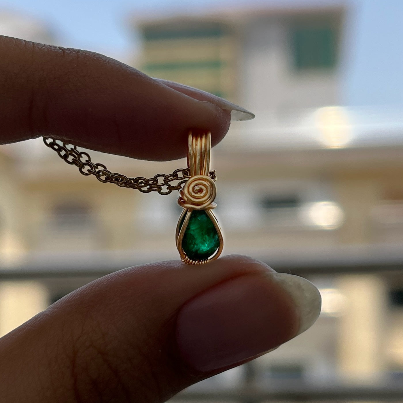 Emerald - Cut - Stone - Pendant