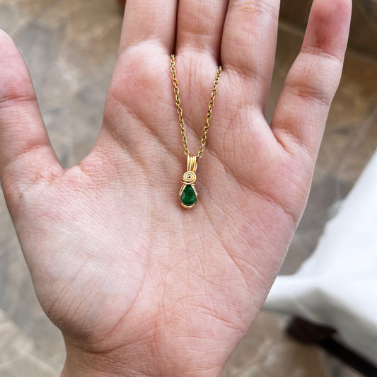 Emerald - Cut - Stone - Pendant