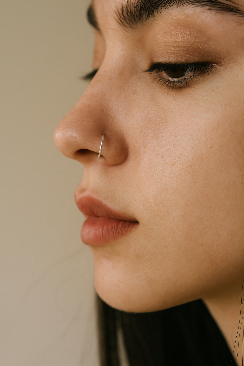 Nose Rings - Moissanite Stone - Pure Chandi