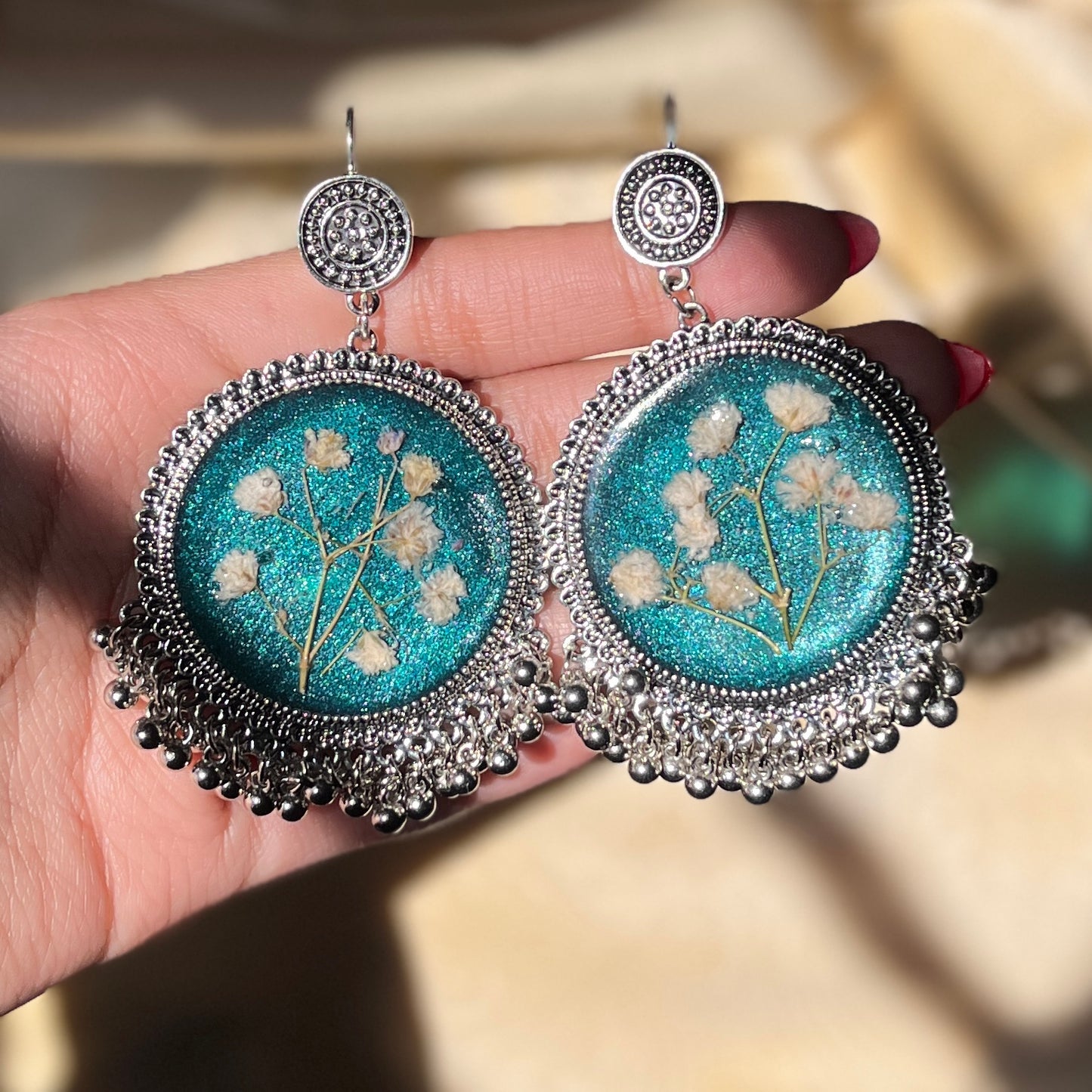 AMPHITRITE - CIRCLE JHUMKAS/PENDANT