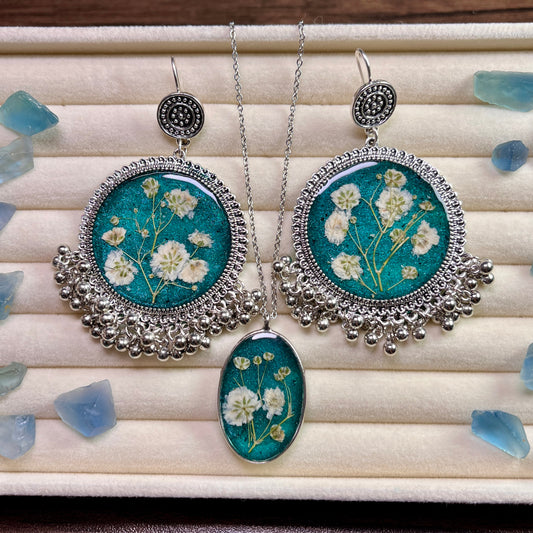 AMPHITRITE - CIRCLE JHUMKAS/PENDANT