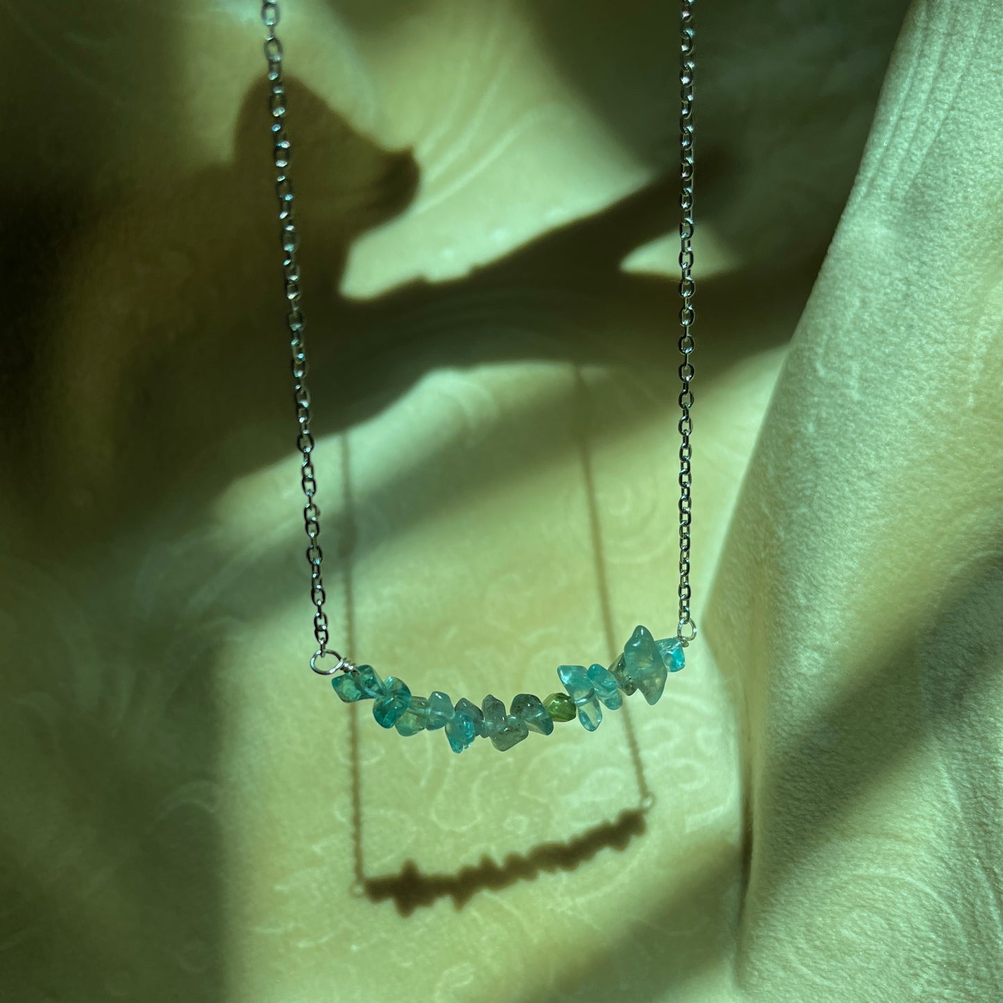 Blue Fluorite Stone - Chip - Necklace