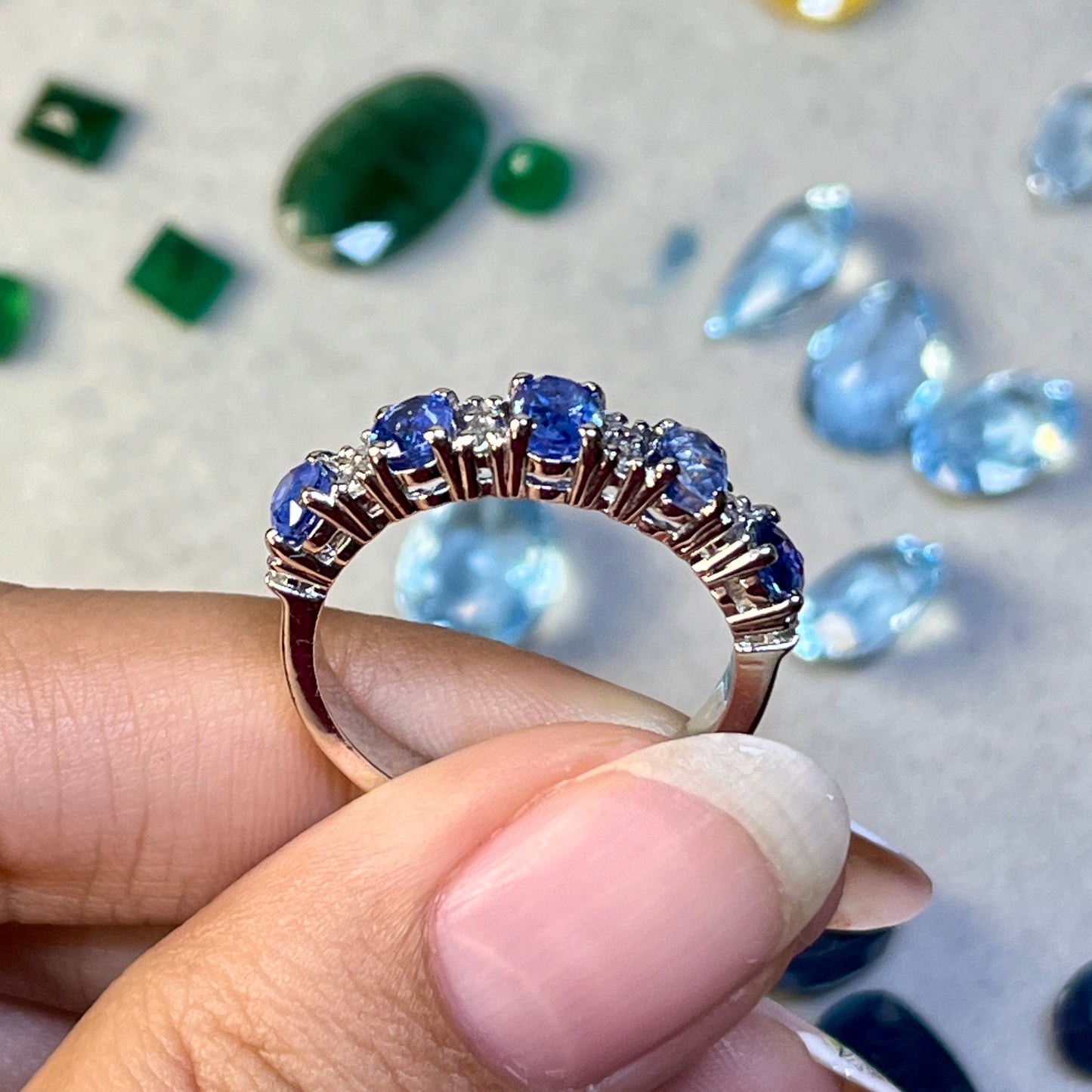 Ceylon Blue Sapphire - 925 Sterling Silver - Stone Ring