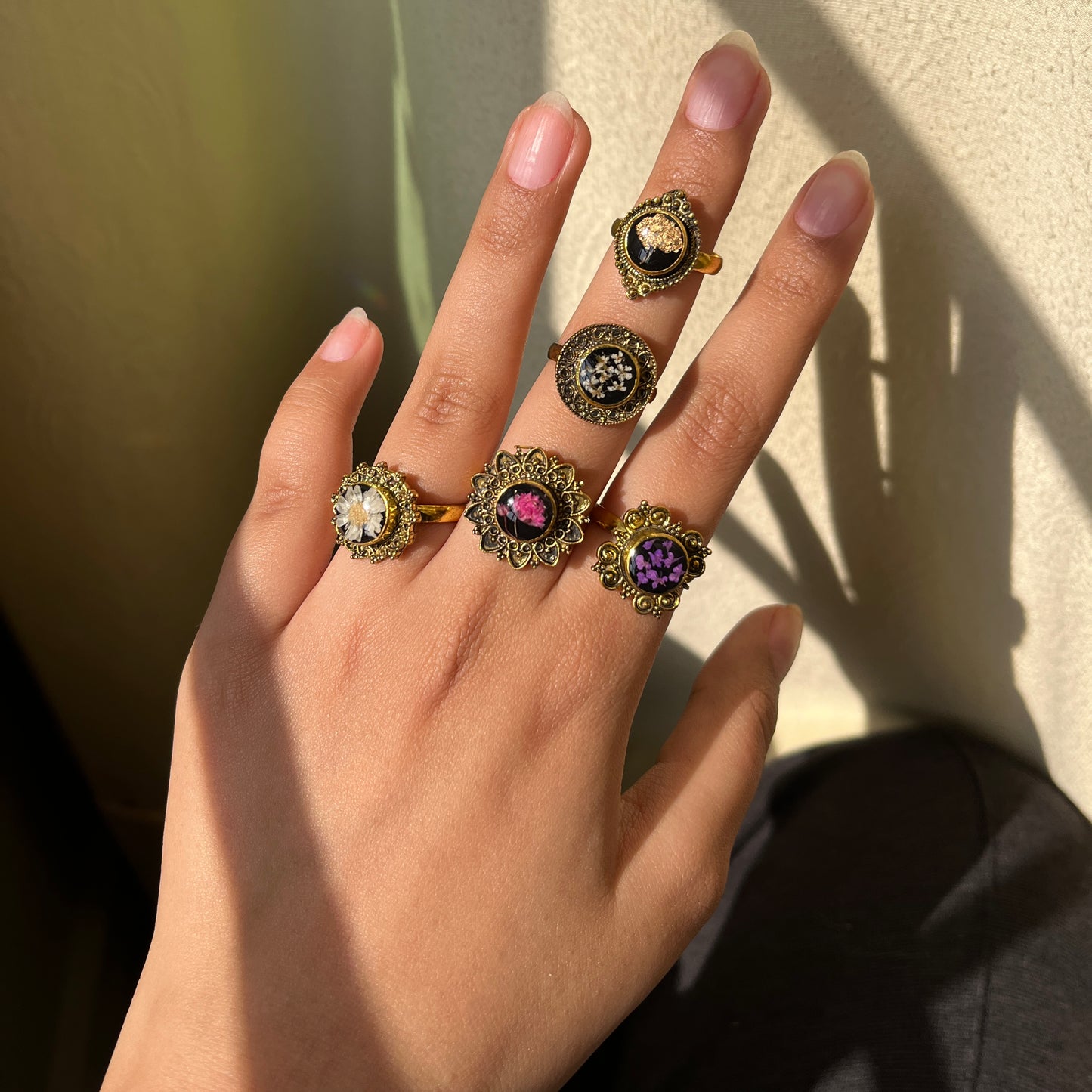 Vintage Floral - Resin Rings - Collection