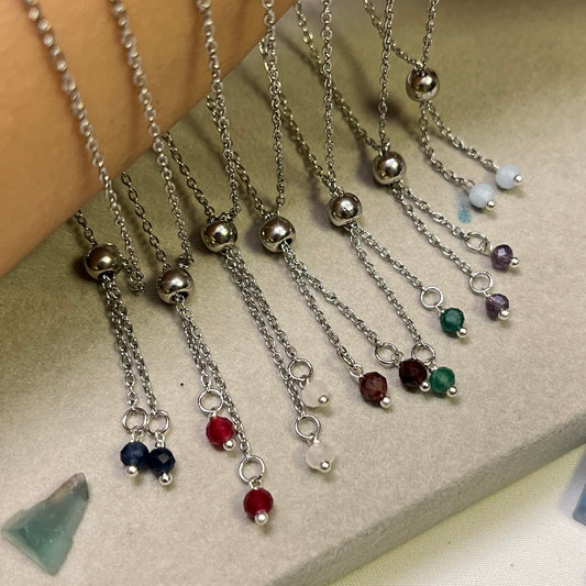 Crushed Stone Heart bracelets- Platinum Plated - Collection