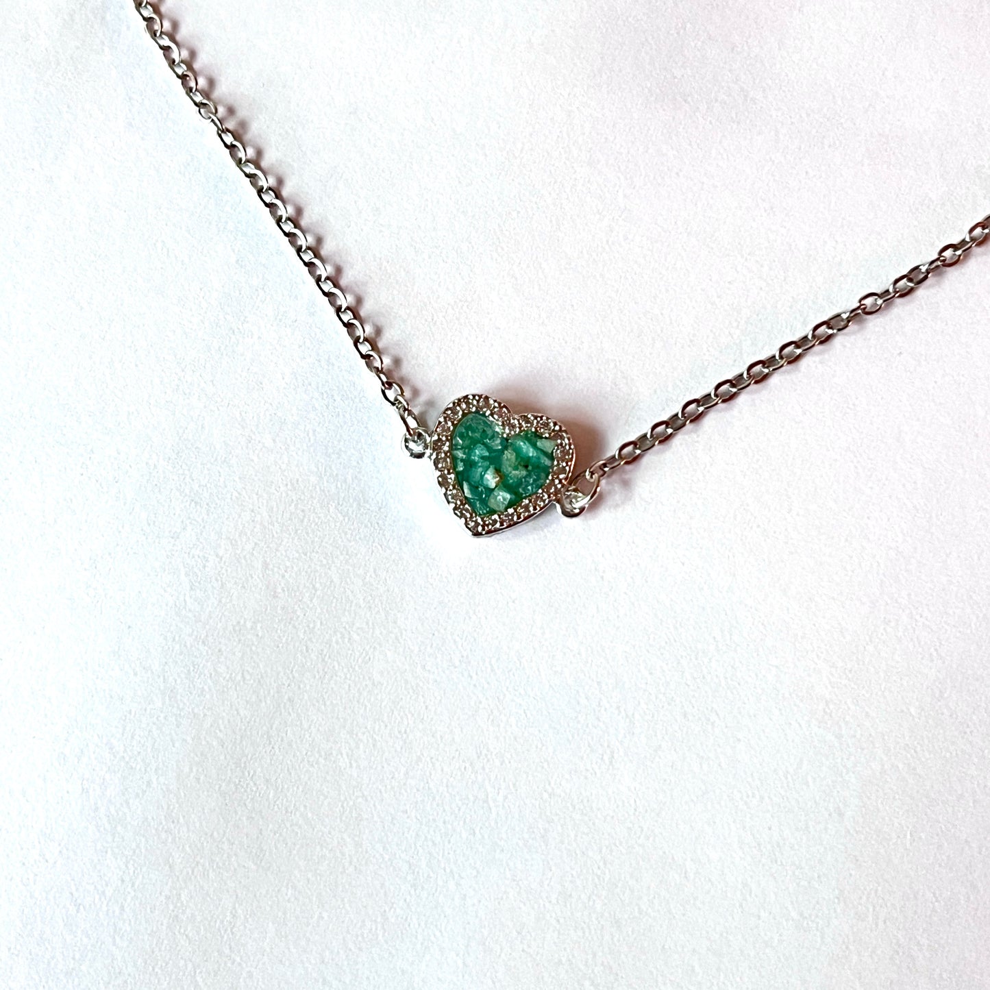 Pure Chandi - Crushed Stone - Heart Pendant - Collection