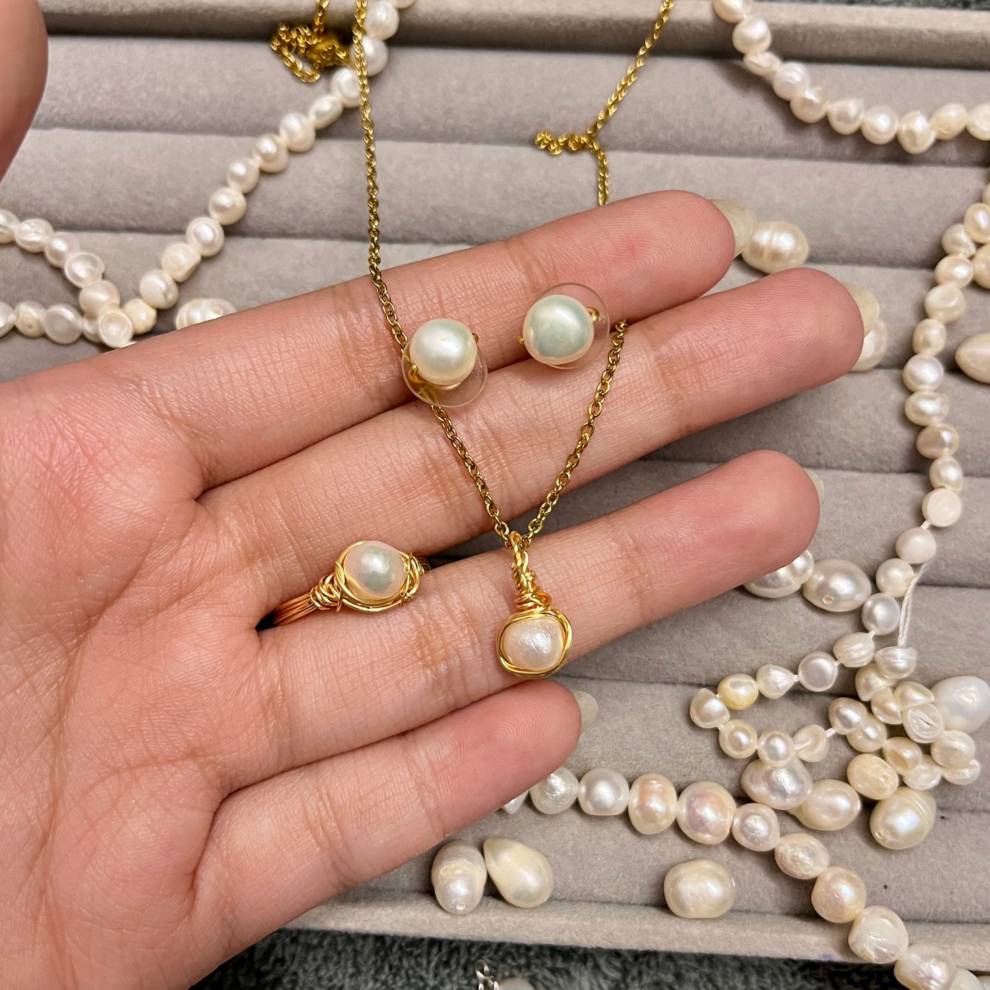 Pearl - Tumbled - Full Set