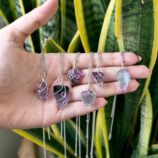 Rainbow Fluorite - Raw - Pendants - Collection
