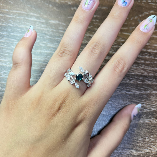 Australian Parti Sapphire - 925 Sterling Silver - Stone Ring