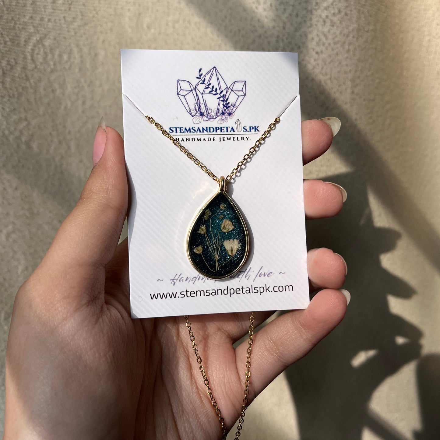 AMPHITRITE - LEAF JHUMKAS/PENDANT