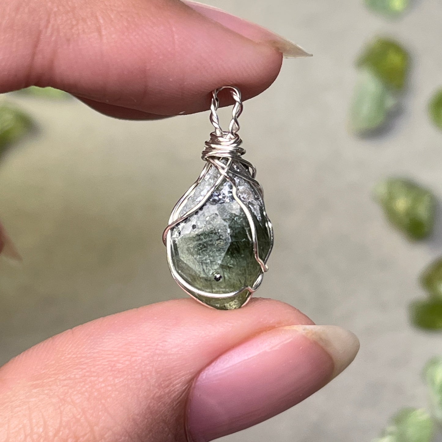 Peridot - Raw - Stone - Pendants