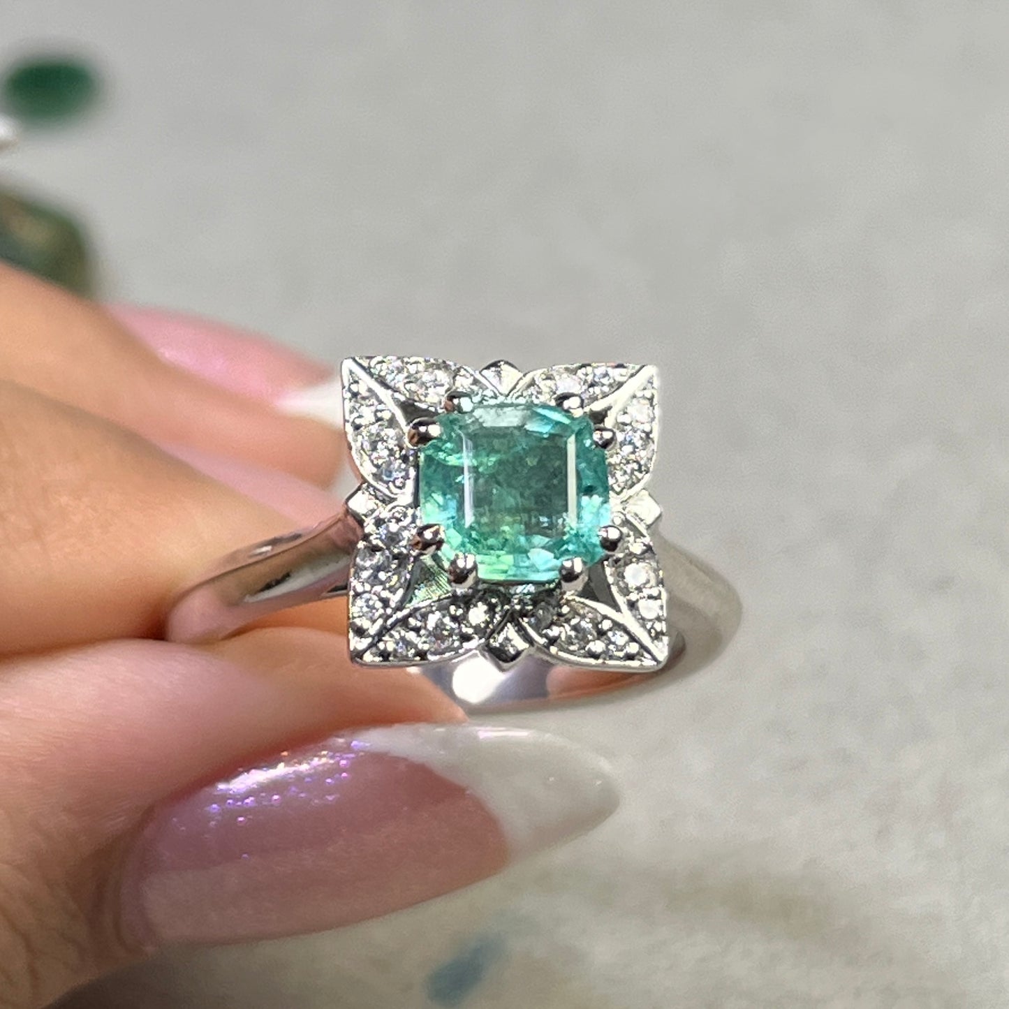 Panjhsir Emerald - 925 Sterling Silver - Ring