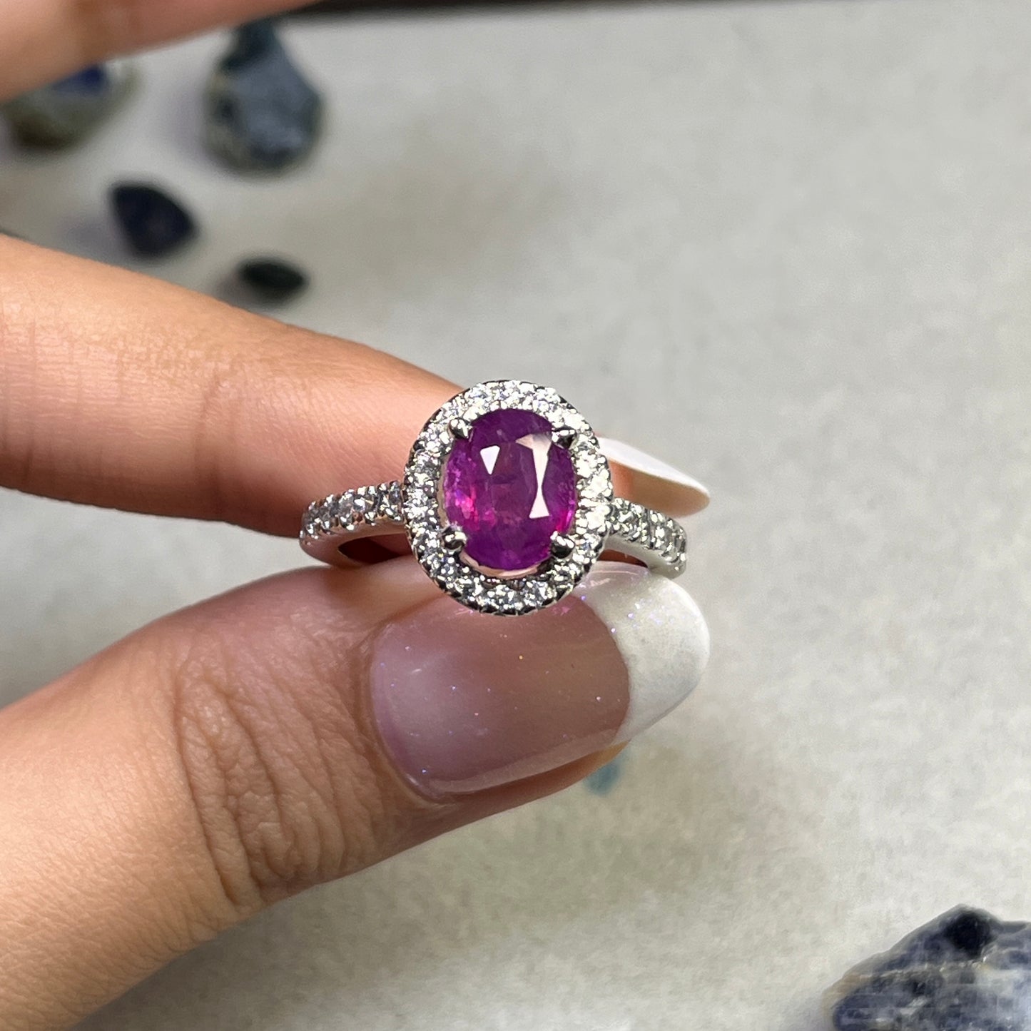 Kashmiri Pink Sapphire - 925 Sterling Silver - Ring