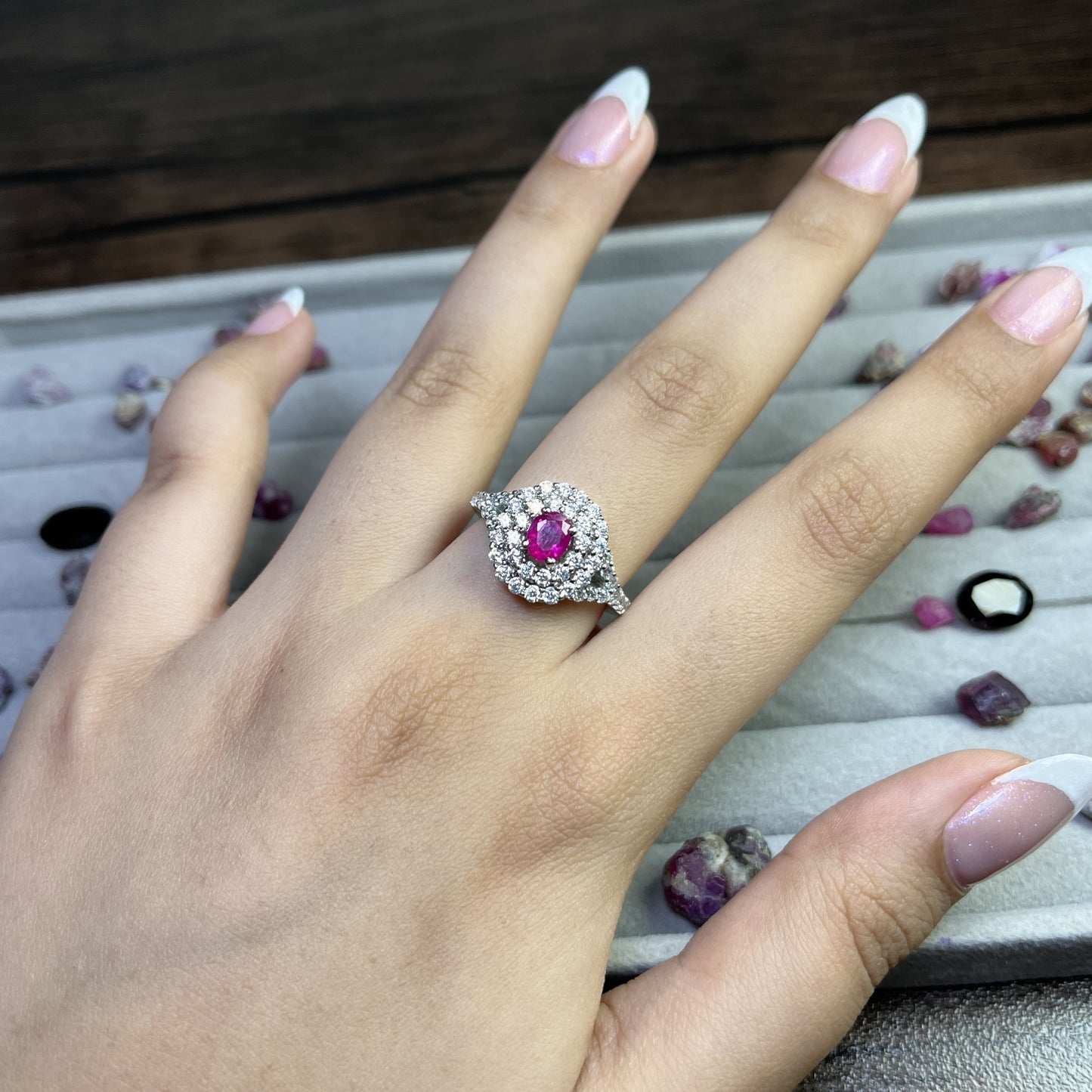 Burmese Ruby - 925 Sterling Silver - Ring