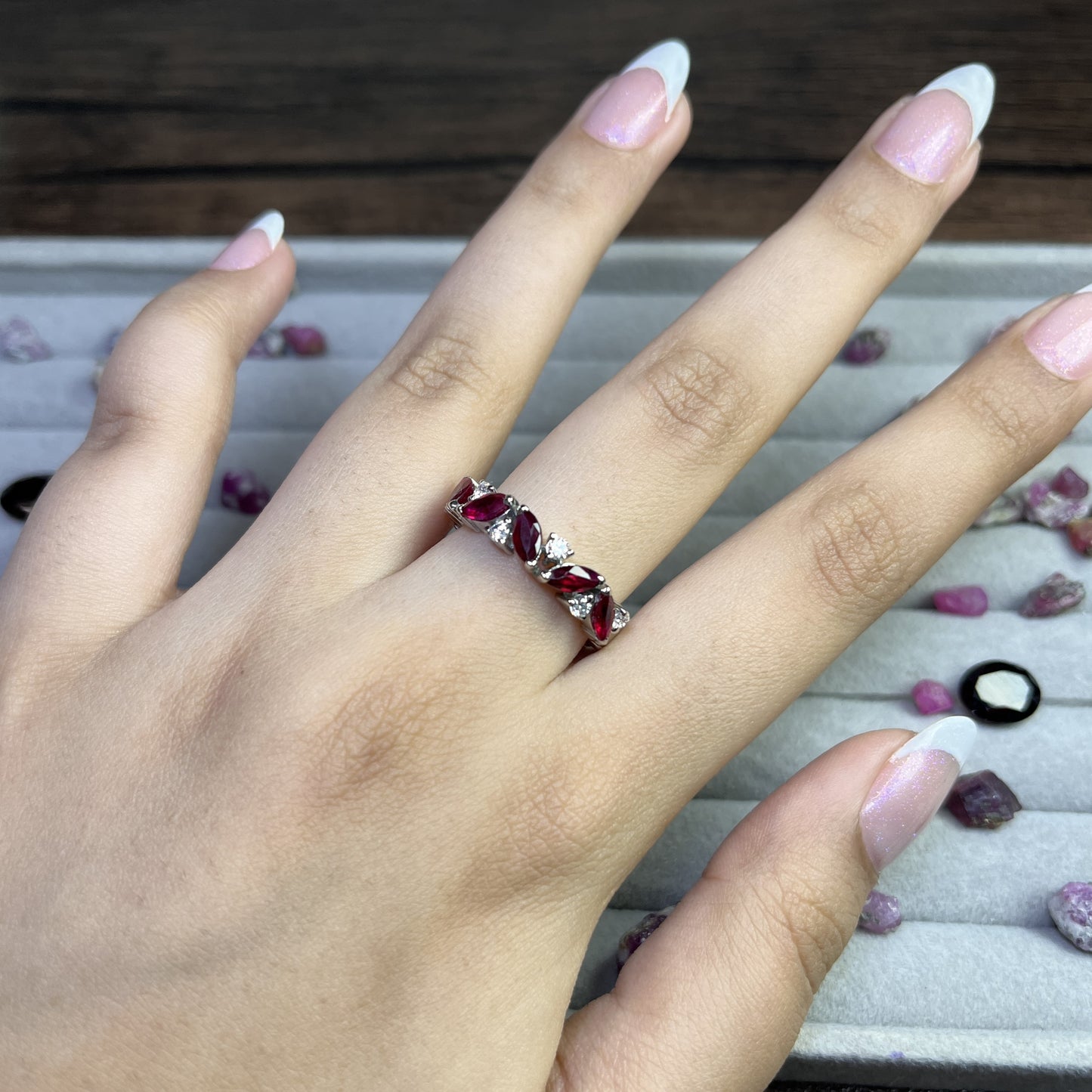 Mozambique Ruby - 925 Sterling Silver - Ring