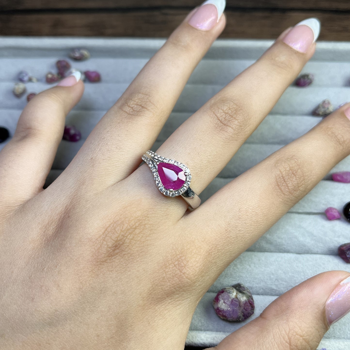 Mozambique Ruby - 925 Sterling Silver - Ring