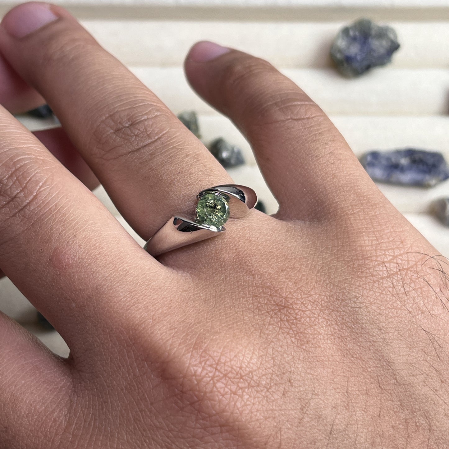 Demantoid Garnet - 925 Sterling Silver - Ring