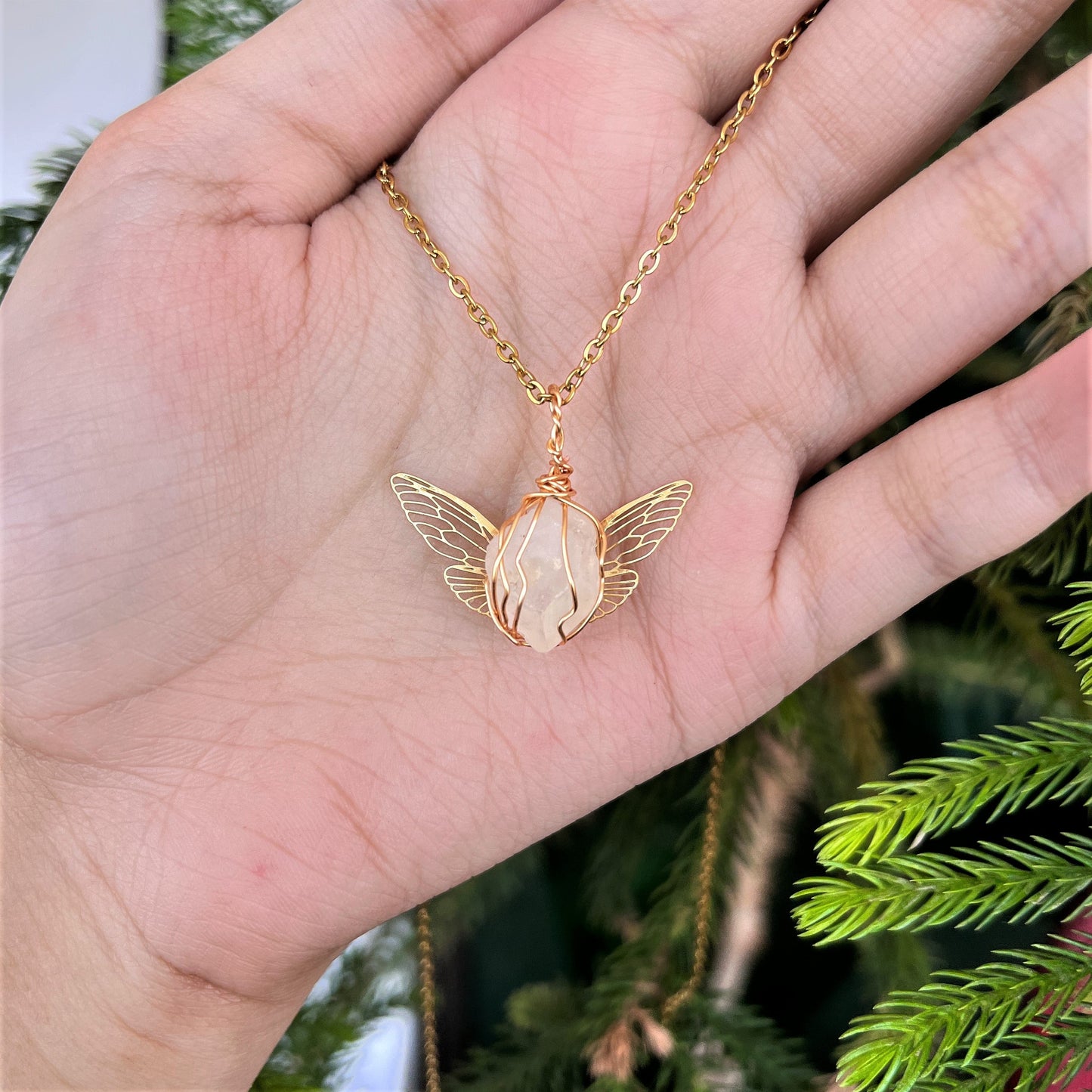 Fairy - Raw - Stone - Butterfly - Necklaces