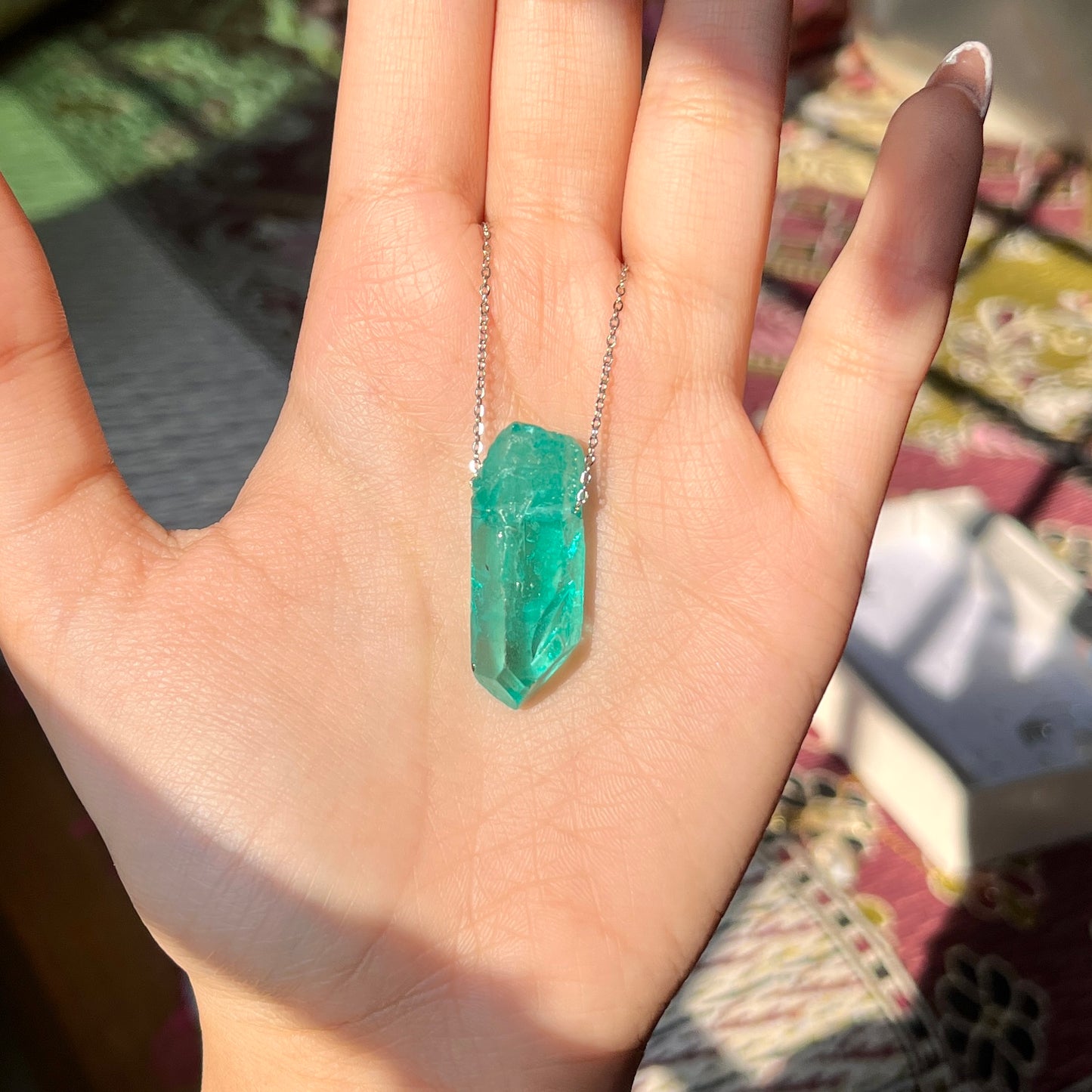 DYED CLEAR QUARTZ - RAW