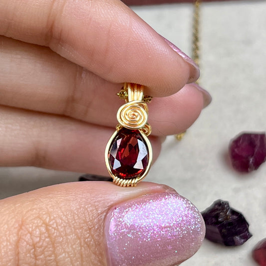 African Garnet - Faceted Pendant