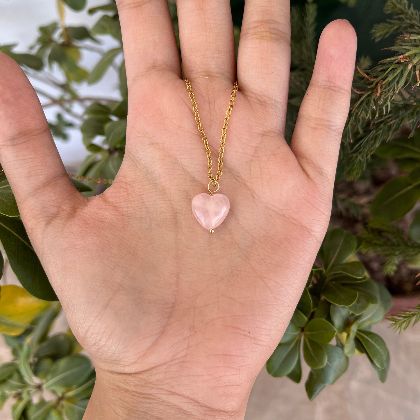 Amethyst & Rose Quartz - Heart Pendant