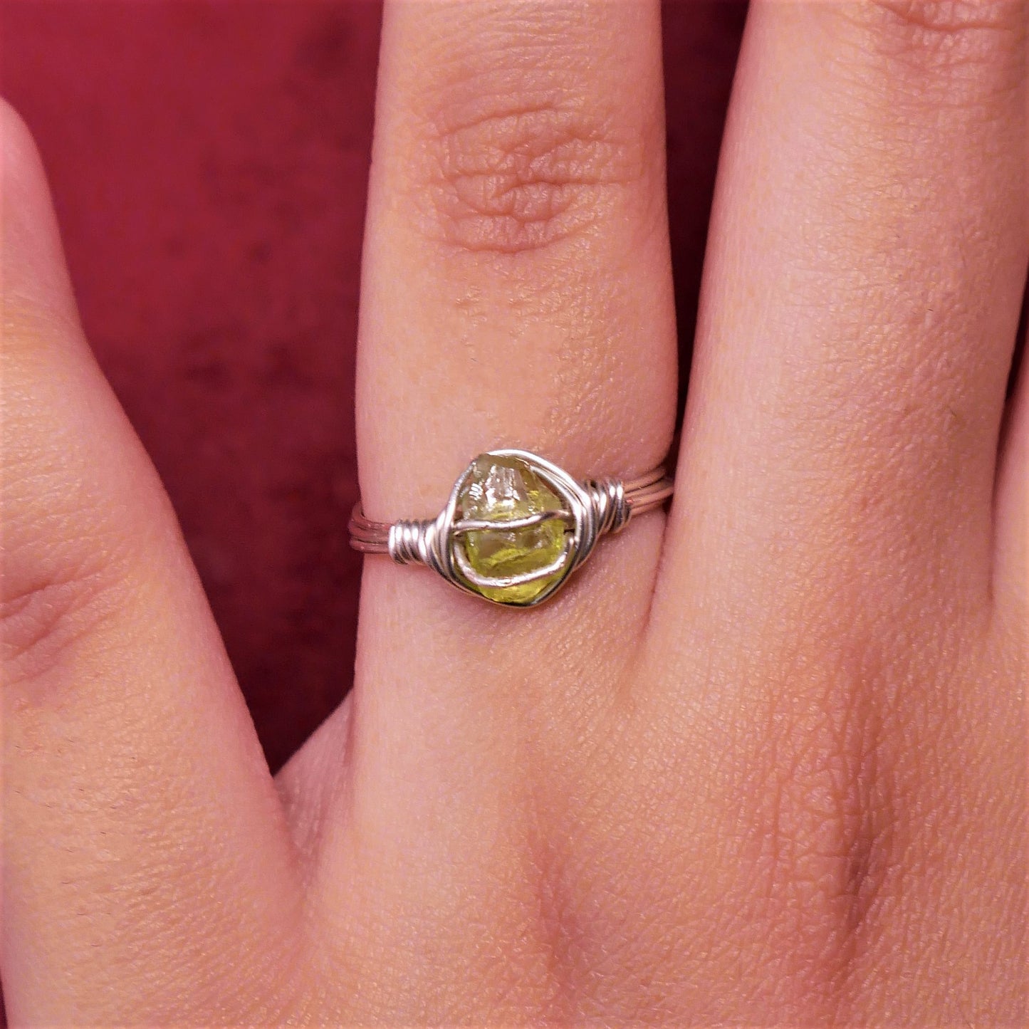 Peridot - Raw - Stone - Jewelry Set