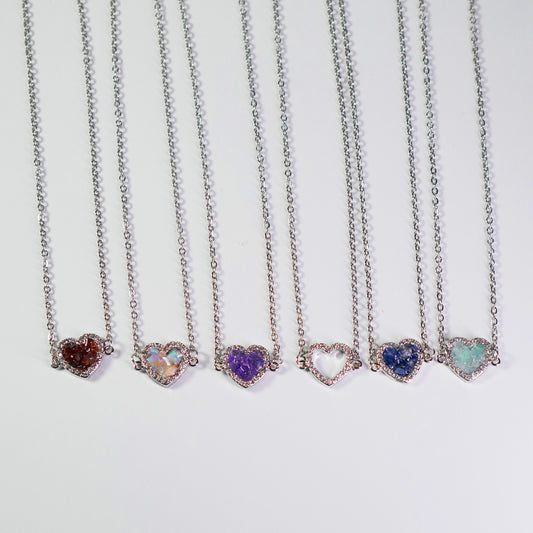 Pure Chandi - Crushed Stone - Heart Pendant - Collection