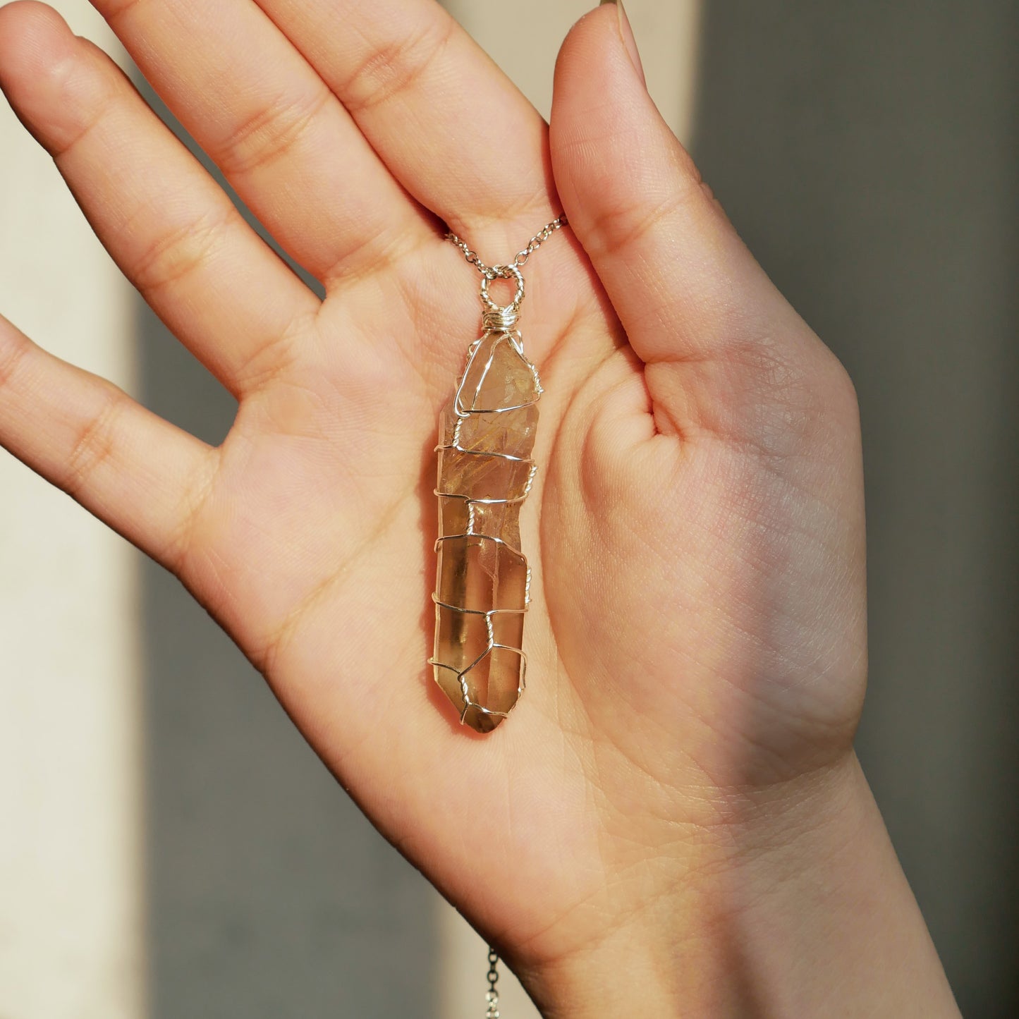 Smokey Quartz - Raw - Point Pendant
