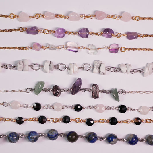 Linked Stone - Tumbled Bracelets - Collection