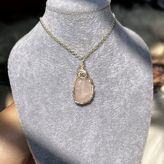 Rose Quartz - Tumbled - Stone - Pendant