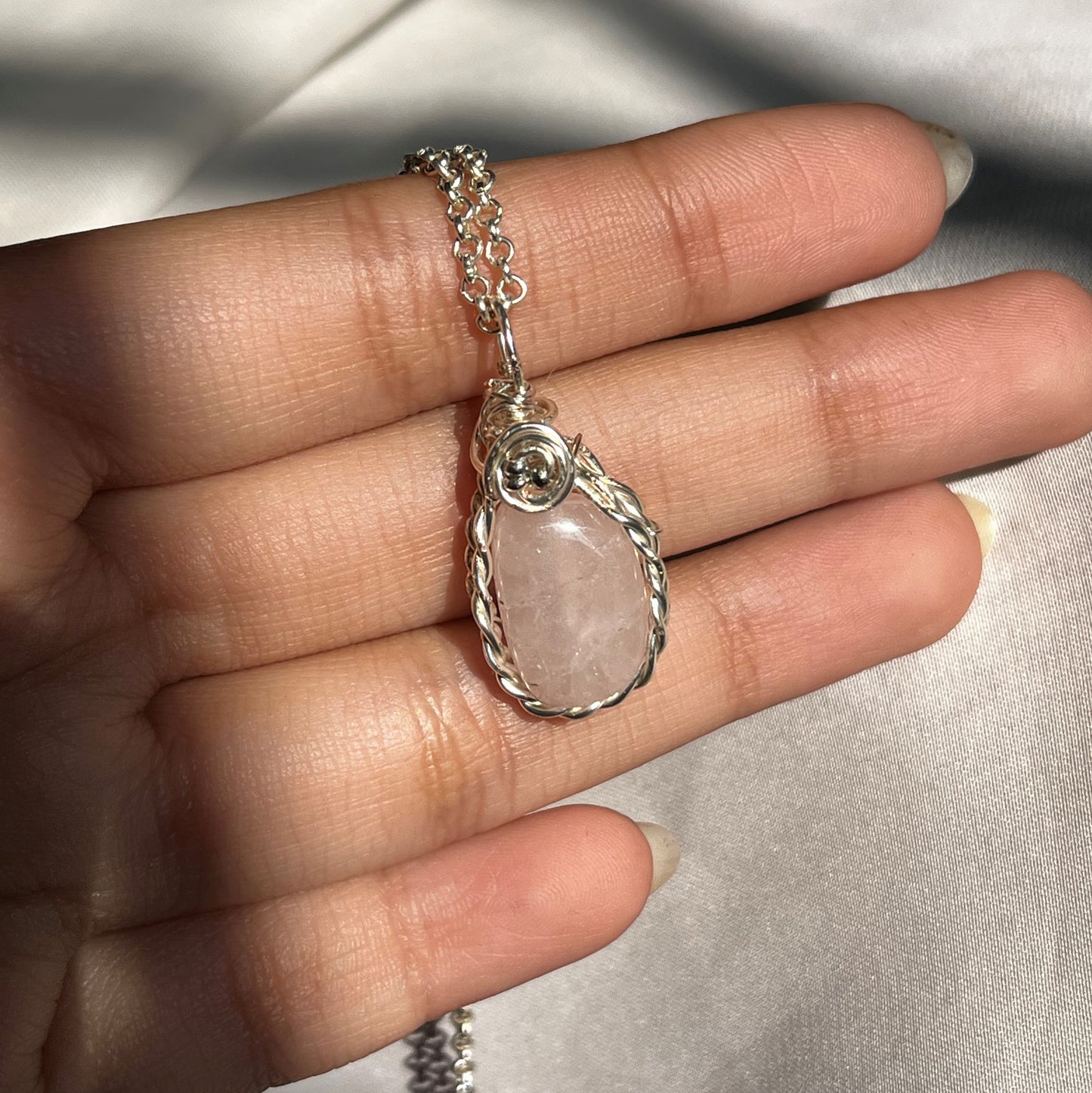 Rose Quartz - Tumbled - Stone - Pendant
