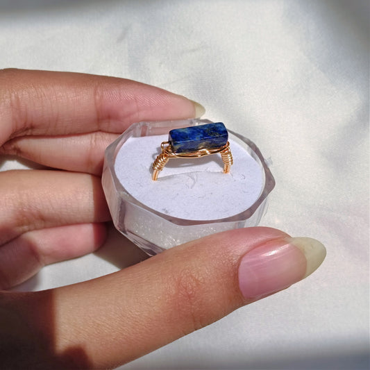 lapis lazuli block ring
