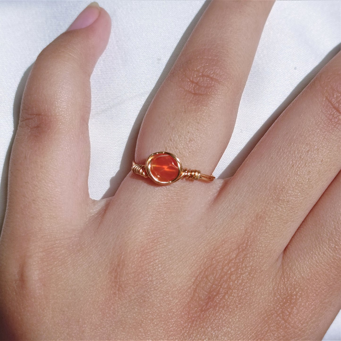 Carnelian - Faceted - Ring