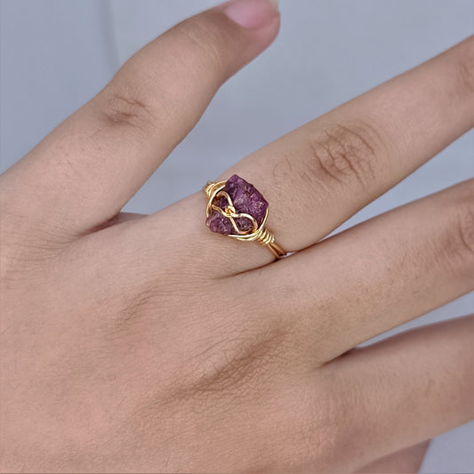 Ruby - Raw - Stone - Ring