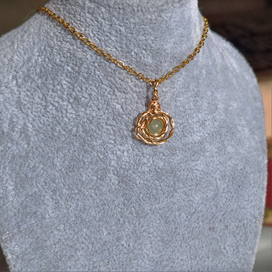 Green Aventurine - WireWrapped - Pendant