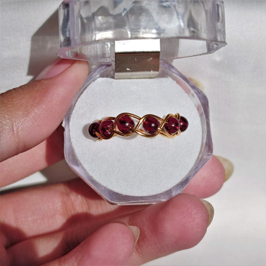 Stone - Tumbled - braided - Rings Collection