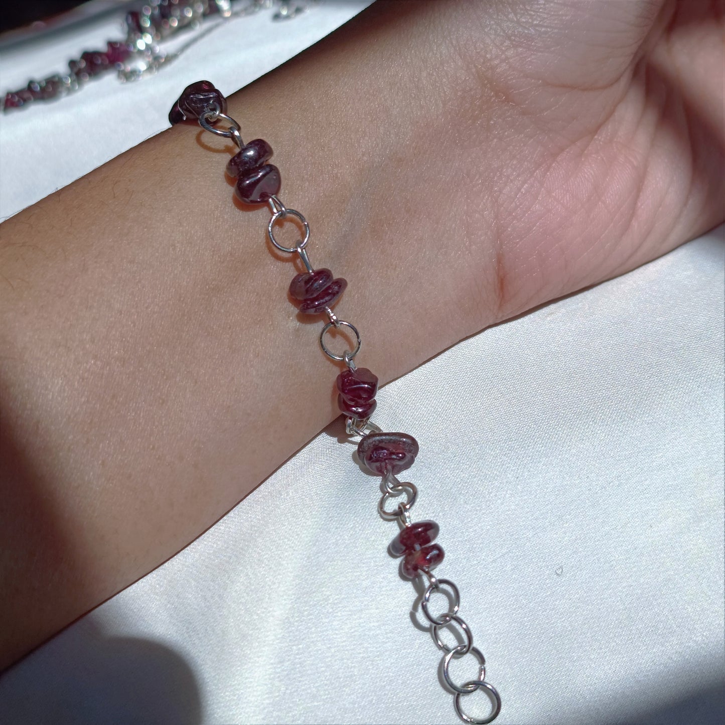 Garnet - Tumbled - Stone Bracelet