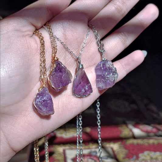 Amethyst - Raw - Stone - Pendants - Collection