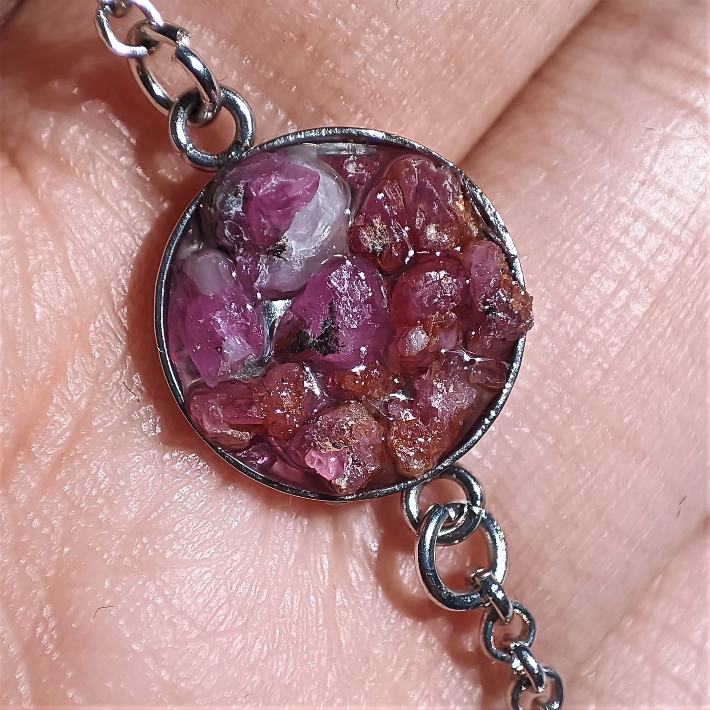 Ruby - Raw - Crushed - Jewelry Set