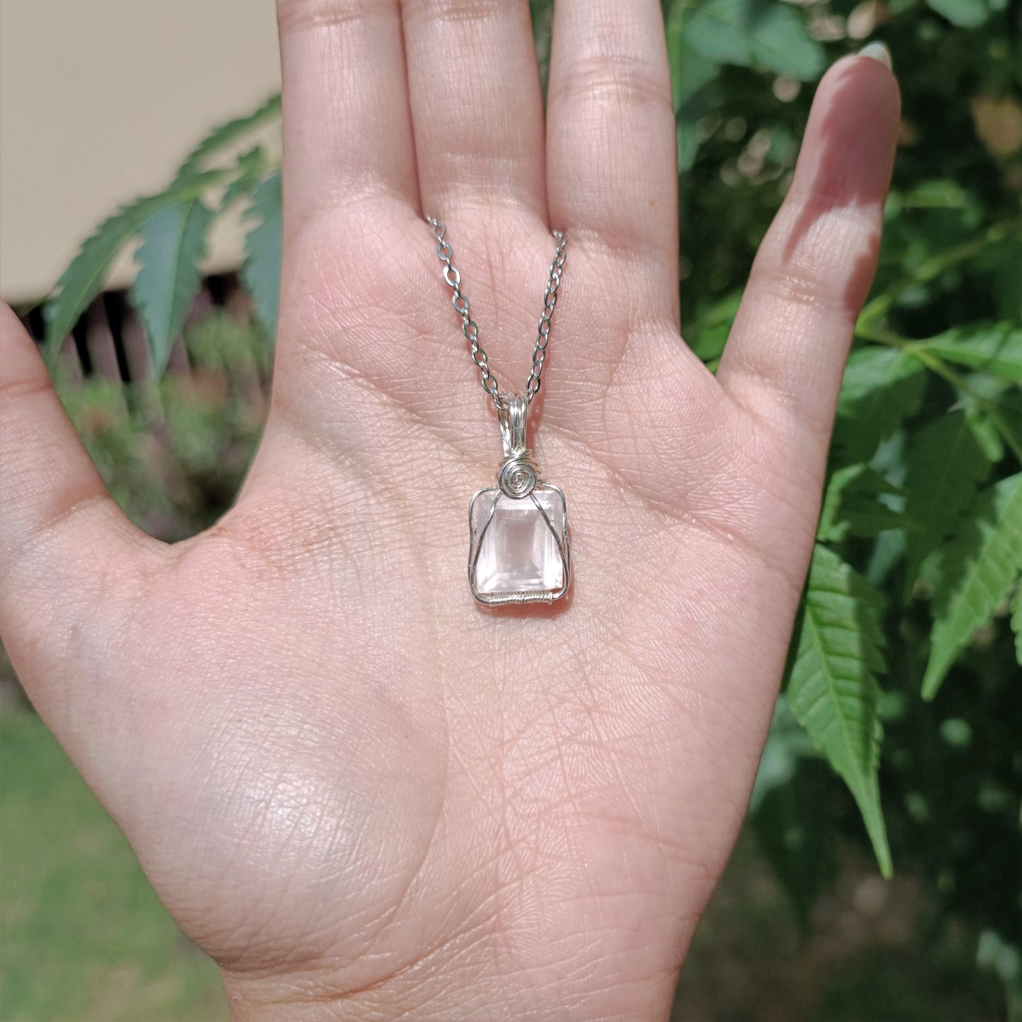 Rose Quartz - Cut - Stone - Pendant
