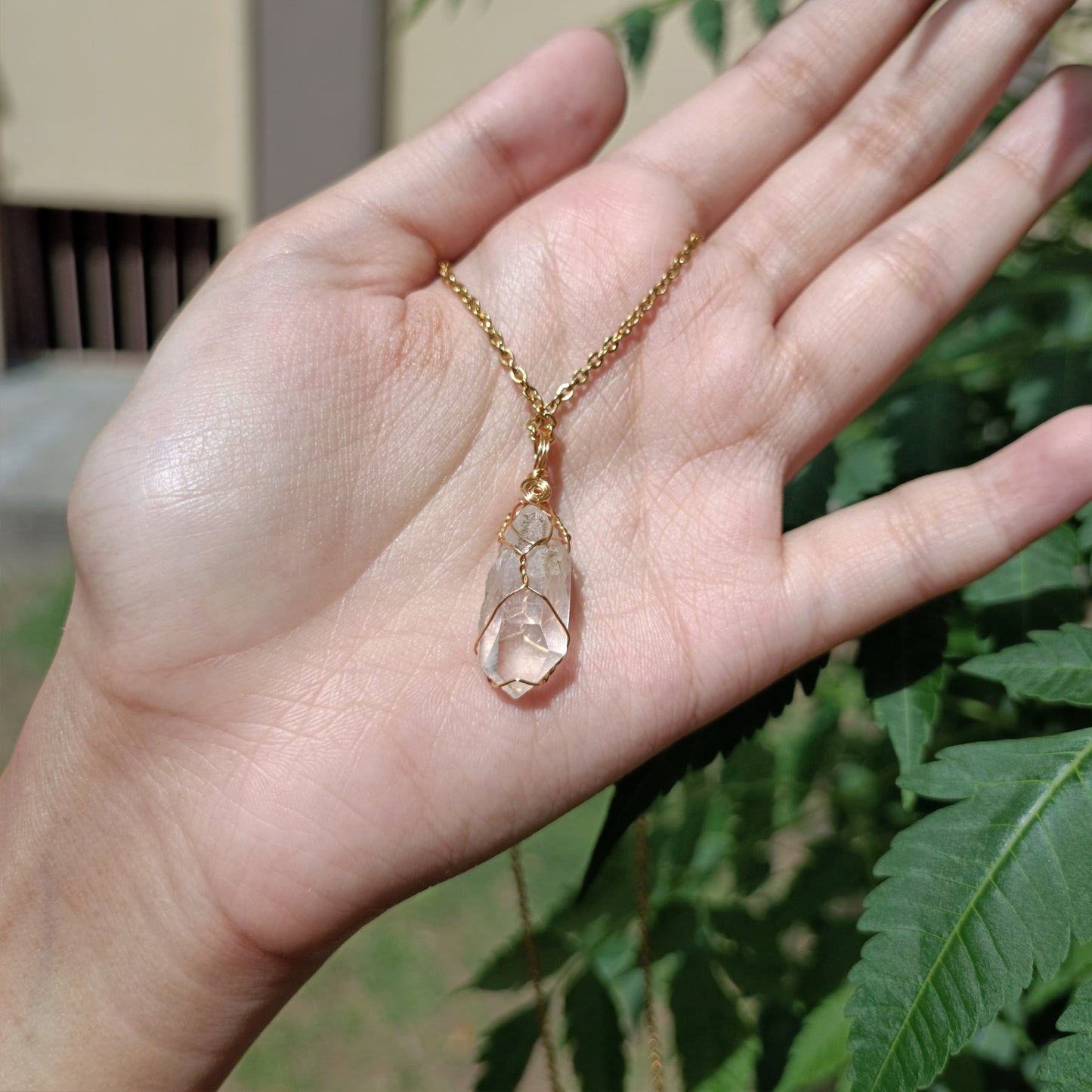 Clear Quartz - Raw - Stone - Pendants - Collection