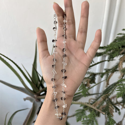 Quartz - Smokey - Clear - Stone - Necklace