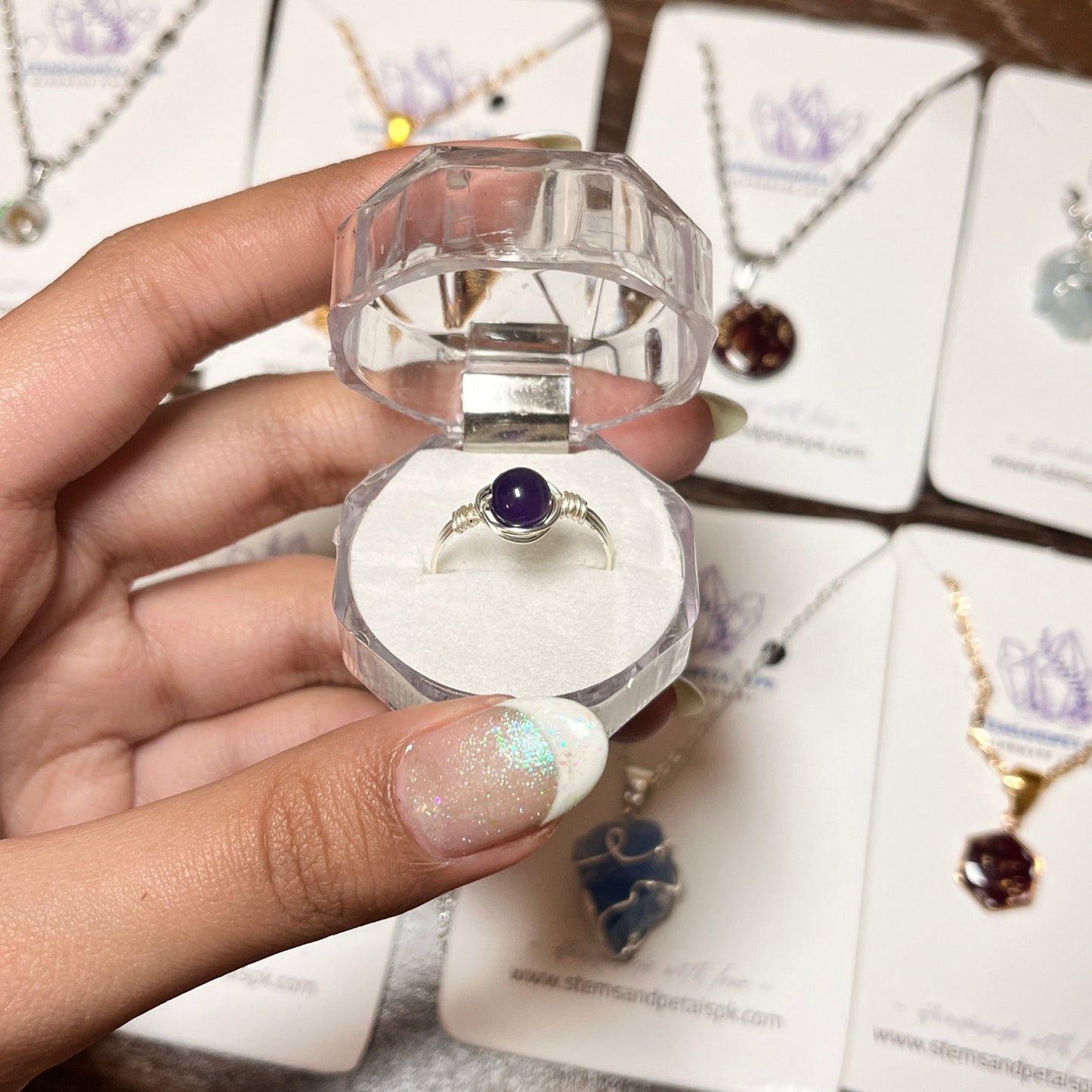 Amethyst - Tumbled Ring