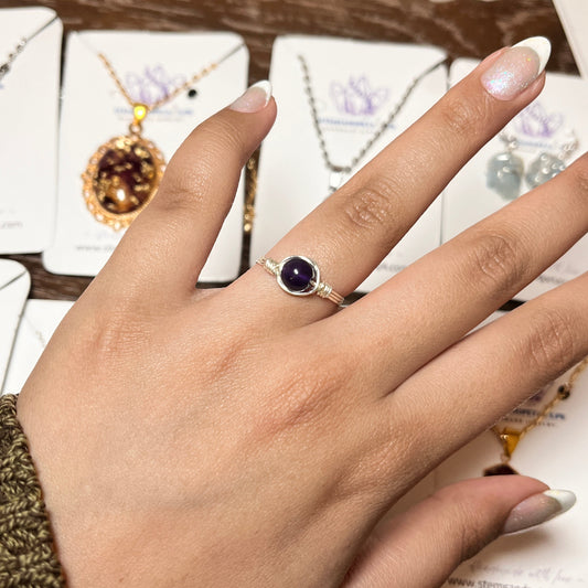 Amethyst - Tumbled Ring