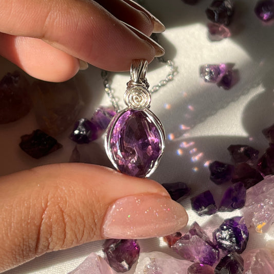 Amethyst - faceted - Pendant