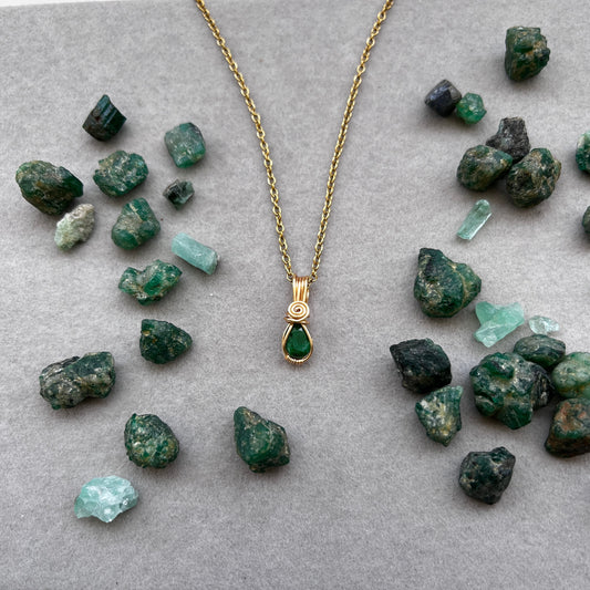 Emerald - Cut - Stone - Pendant
