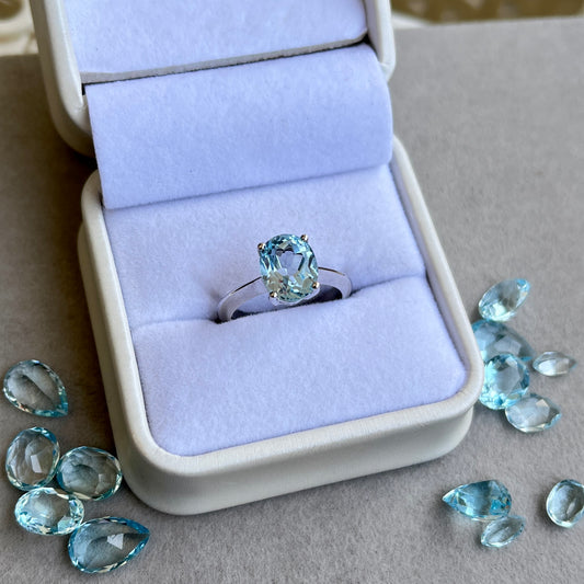 Blue Topaz - Custom - Chandi - Ring