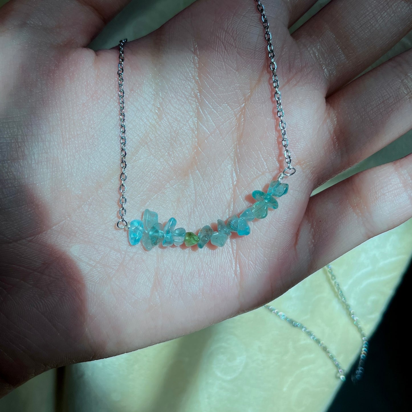 Blue Fluorite Stone - Chip - Necklace